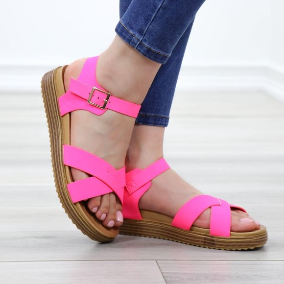 Women's Pink Sandals - Picture 3 of 14